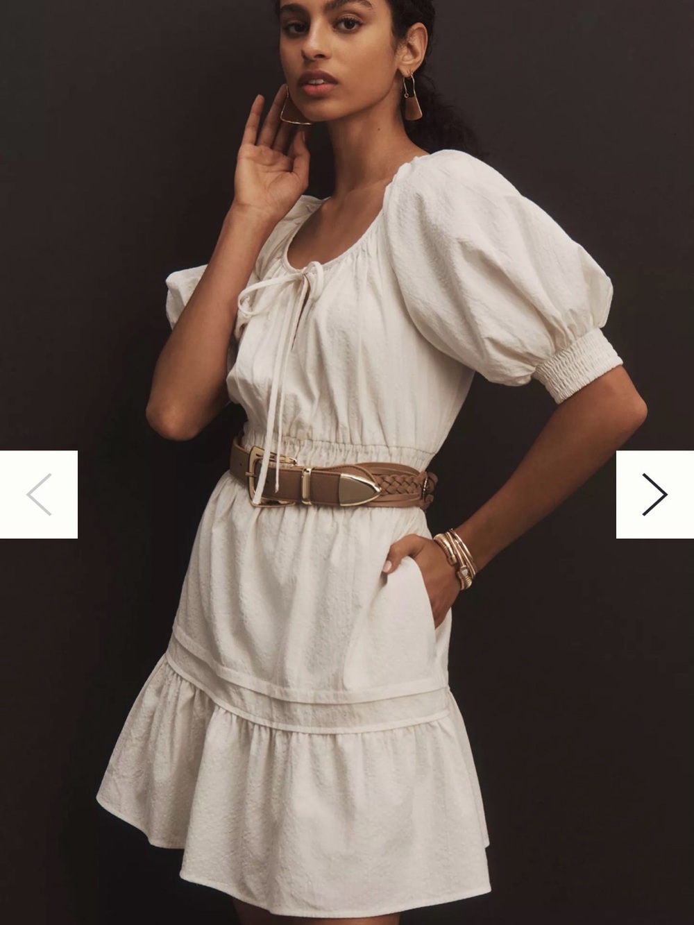 Anthropologie Somerset Short Dress: Puff Sleeve Edition, Size M - Picture 2 of 8
